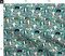 Australian Shepherd Dogs Floral Cute Aussie Dog Vintage Flowers Turquoise Shepherds Breed Custom Printed Fabric by Spoonflower Various Fabrics by the Yard or Fat Quarter